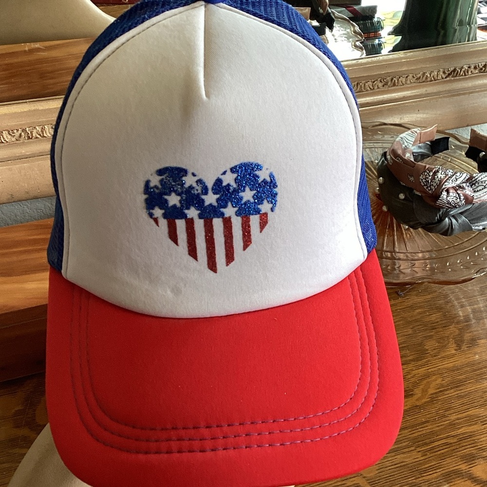 Celebrate It Red, White, and Blue Heart Hat